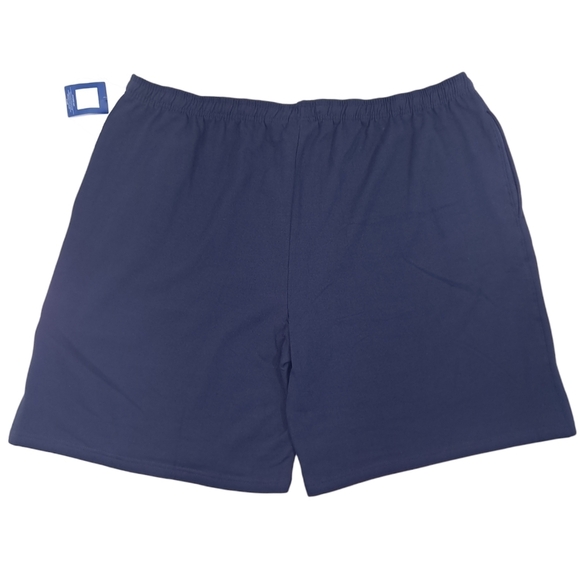 Champion Men's Big & Tall Navy Blue Fleece Sweat Shorts Pockets Logo - Size 5XL - Picture 5 of 9